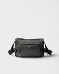 PR-DA2 Sac de taille moyenne porté épaule en Re-Nylon et cuir Saffiano v1 - vue 1