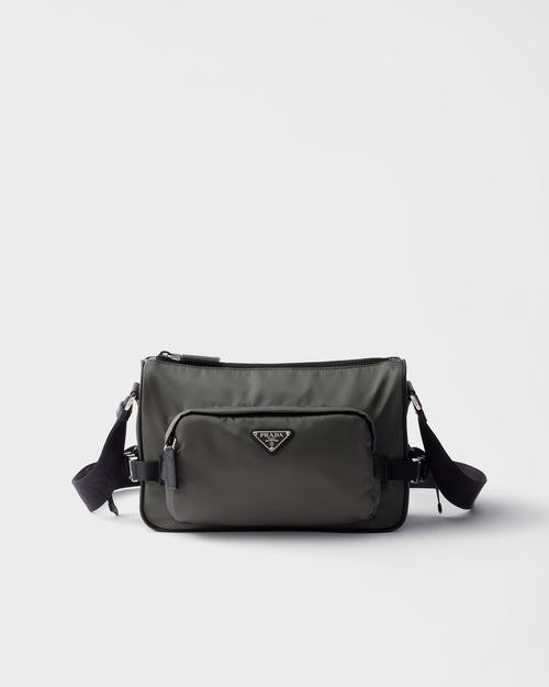 PR-DA2 Sac de taille moyenne porté épaule en Re-Nylon et cuir Saffiano v1 - vue 1