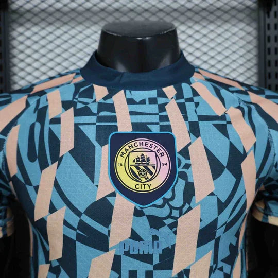 Maillot Manchester City Blue Retro Style Special Edition Shirt 24-25 - vue 2