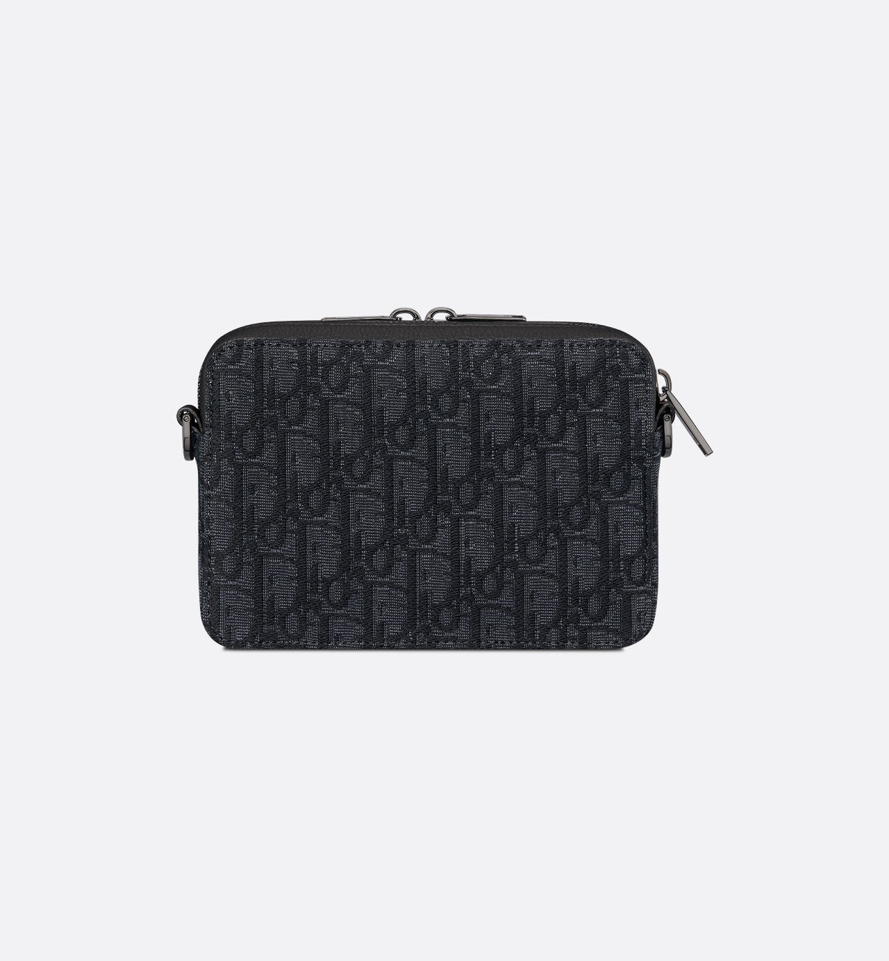 DR2 Pochette zippée à bandoulière Toile jacquard DR2 Oblique noir v2 - vue 2