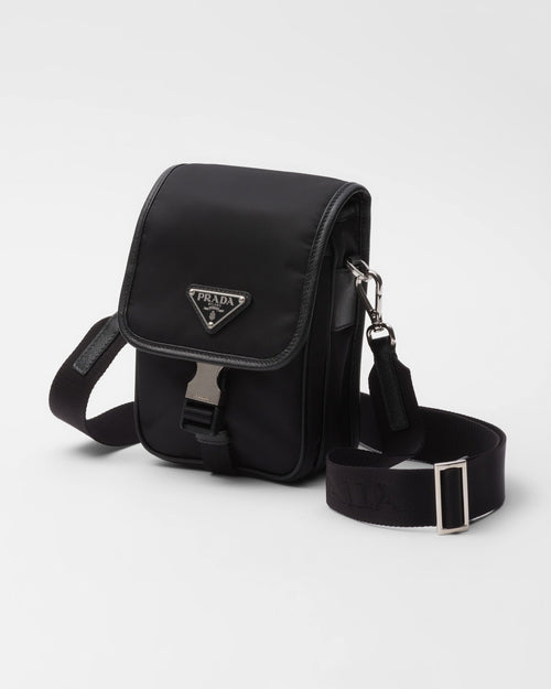 PR-DA2 Sac porté épaule en Re-Nylon et cuir Saffiano v4 - vue 2