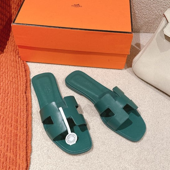 HR-MS - Claquettes Vert Bouteille - vue 7