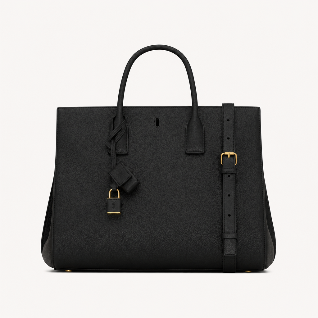 Saint Laurent Sac de Jour Grainé  Large Noir