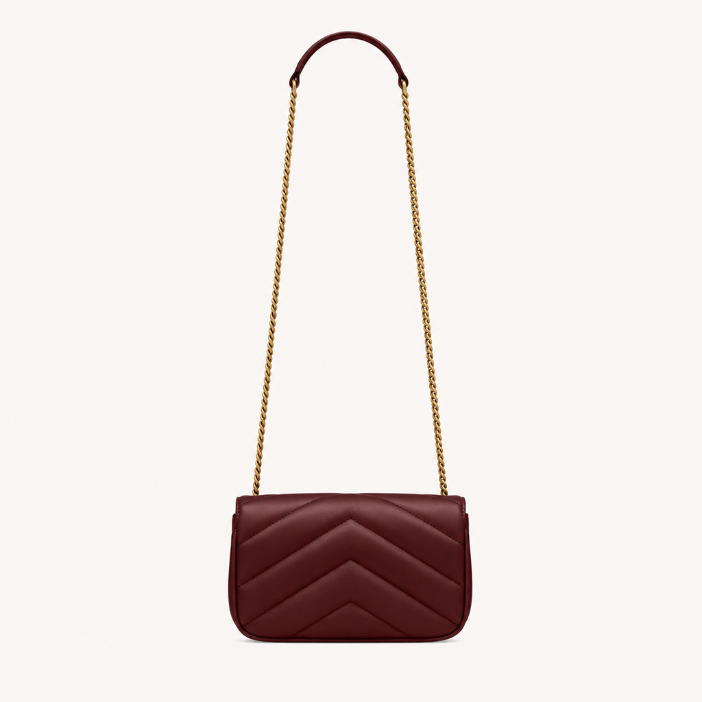 Saint Laurent Sac Loulou Mini Bordeaux