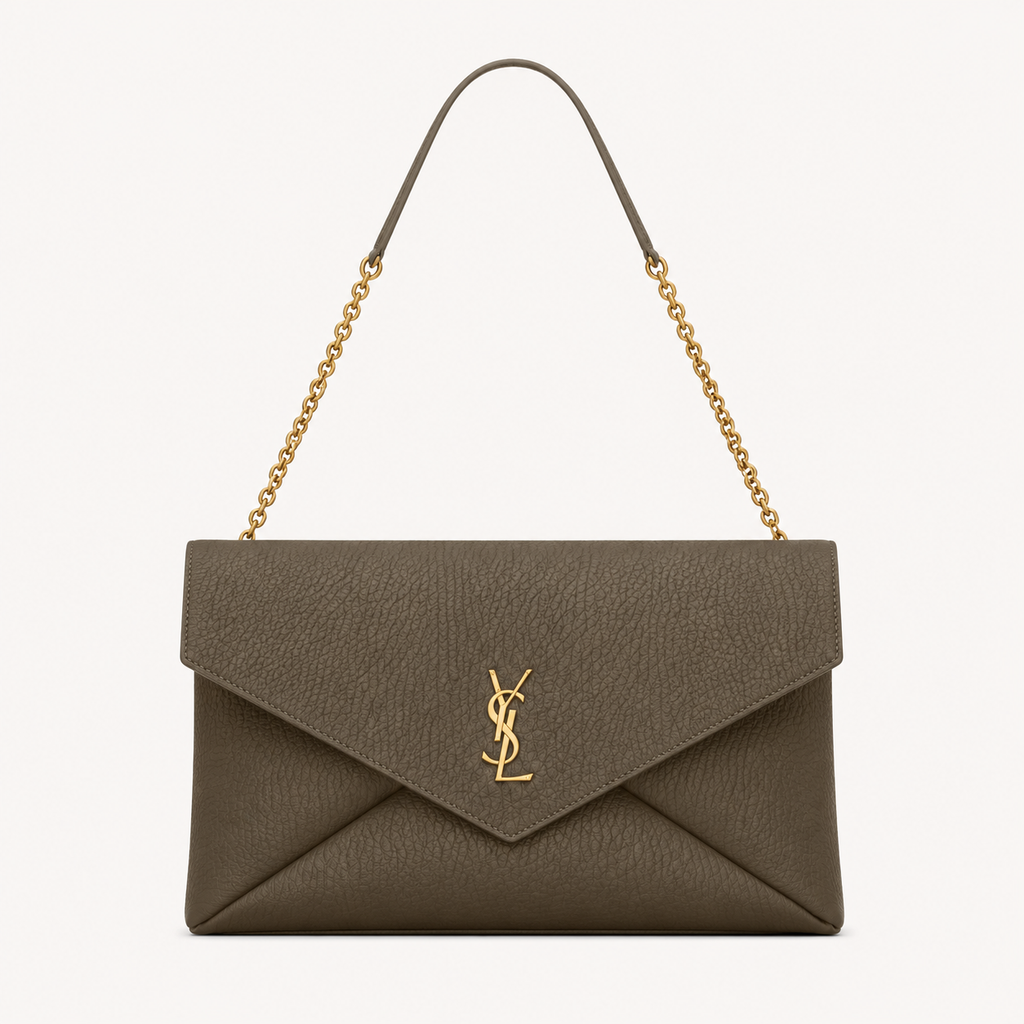 Saint Laurent Sac Cassandre Large à Chaîne Kaki