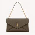 Saint Laurent Sac Cassandre Large à Chaîne Kaki