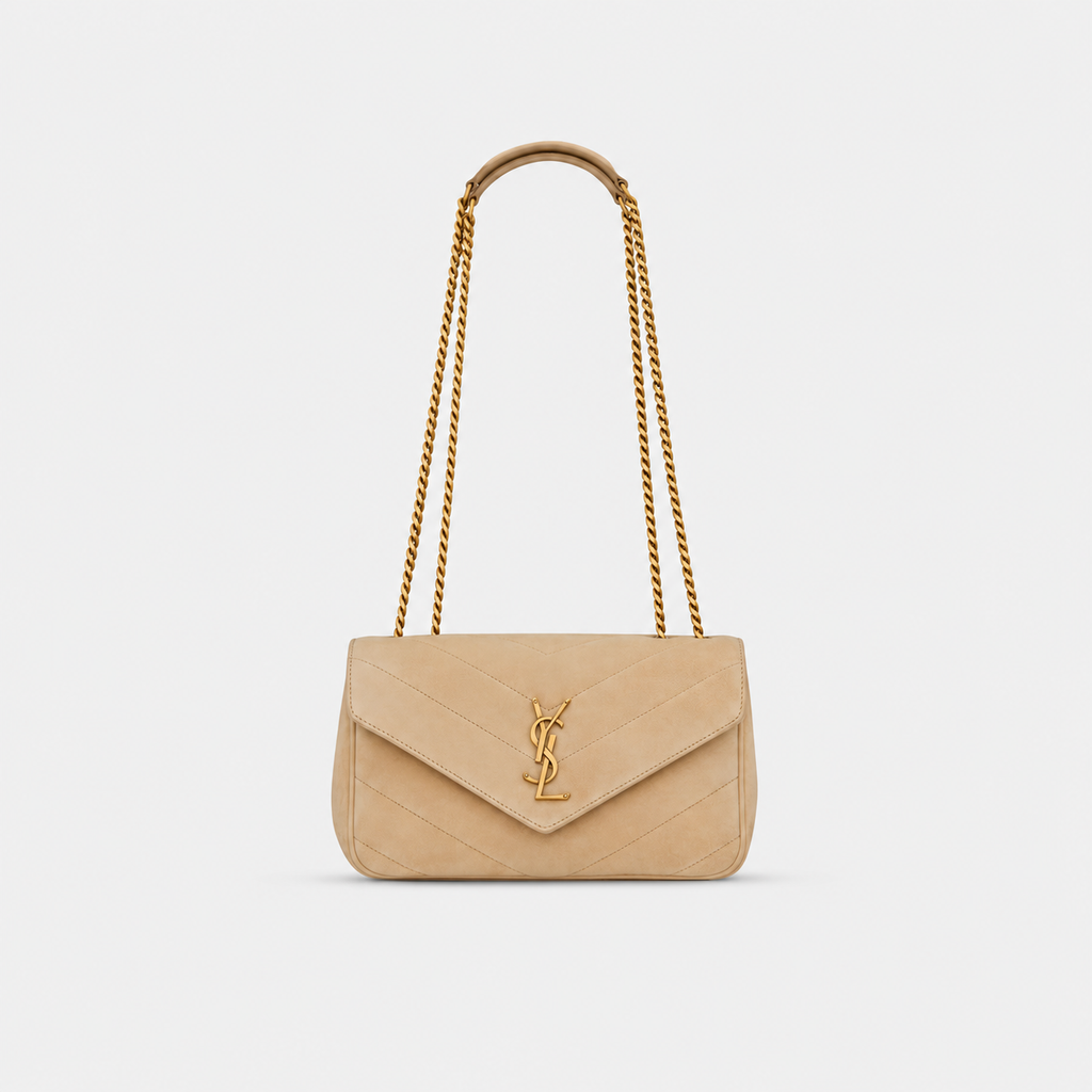 Saint Laurent Sac Loulou Small Suède Matelassé