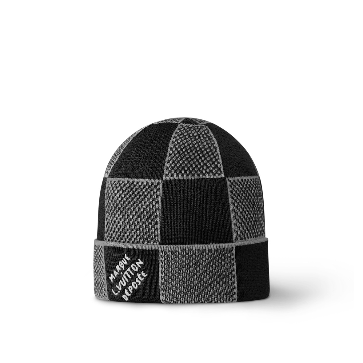 LTV Bonnet et Écharpe Damier Heritage Noir