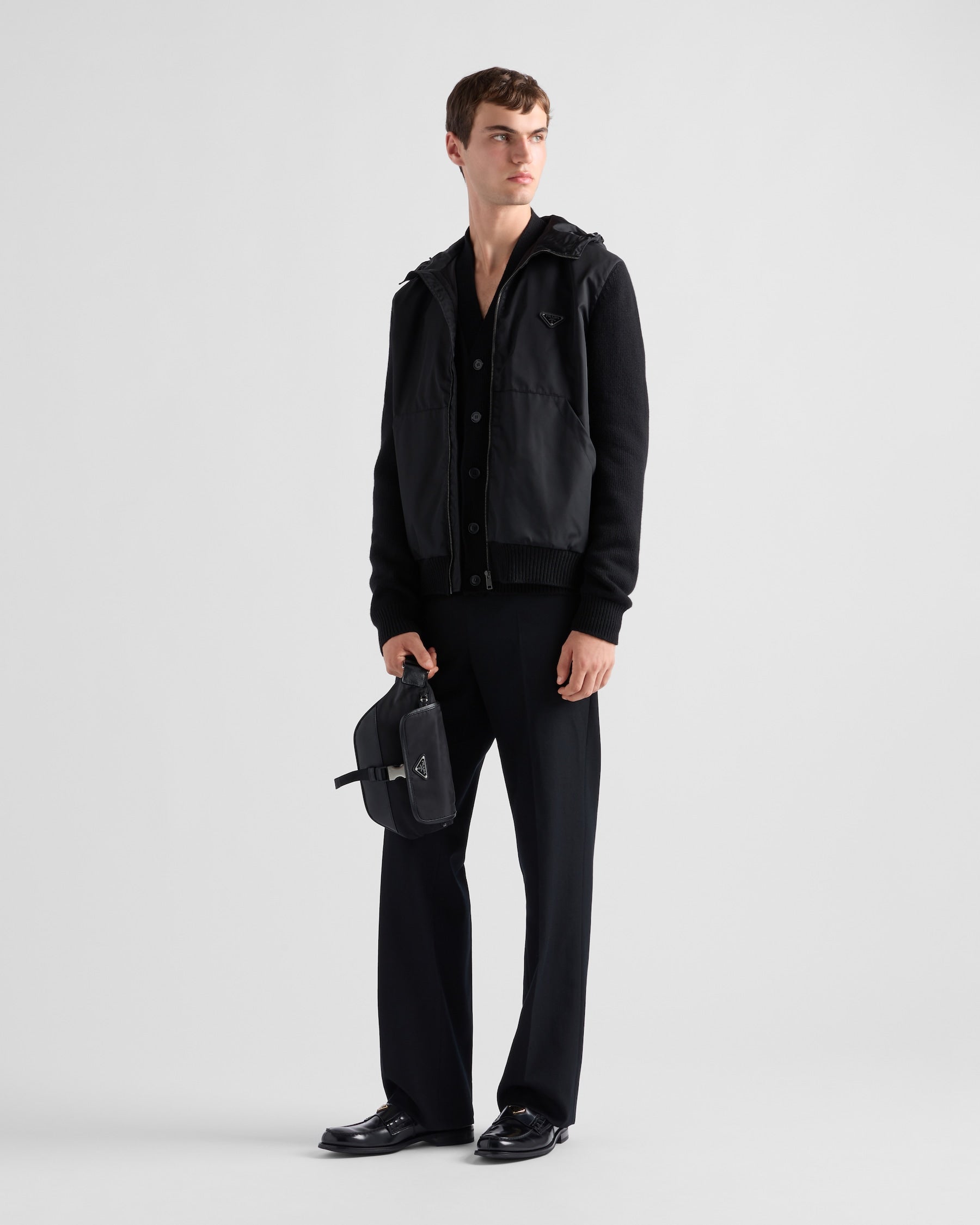 PR-DA2 Sac porté épaule en Re-Nylon et cuir Saffiano v9 - vue 2