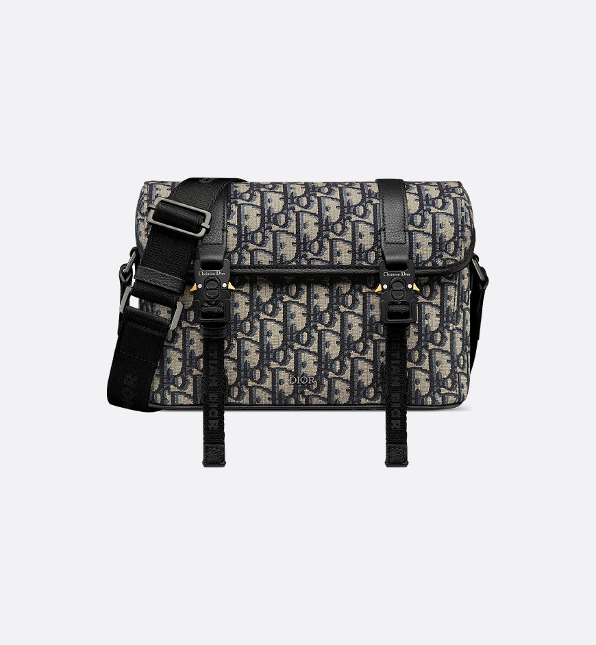 DR2 Sac Messenger à rabat DR2 Hit The Road Noir et Beige - vue 1