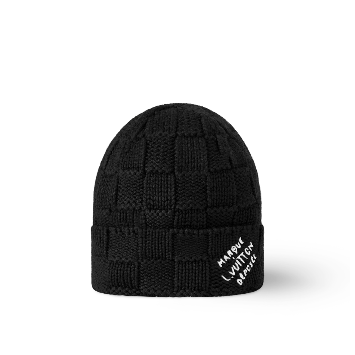 LTV Bonnet et Écharpe Écharpe Damier Snug Noir