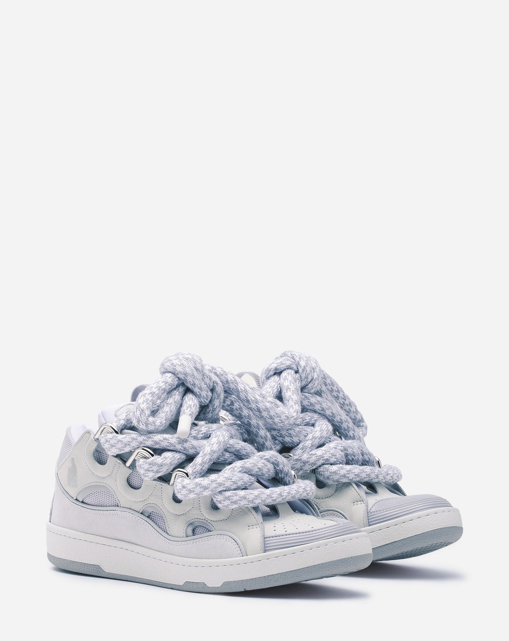 LNVN Curb With Snake Laces White - vue 2