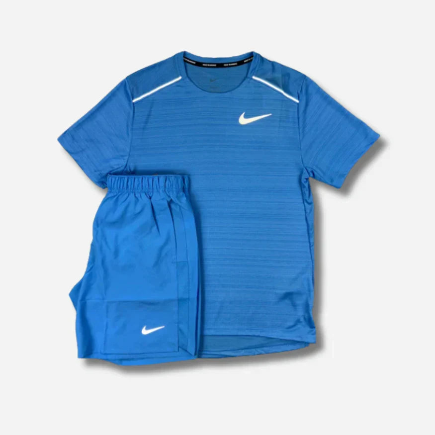NK RUNNING Ensemble short/t-shirt running Bleu clair