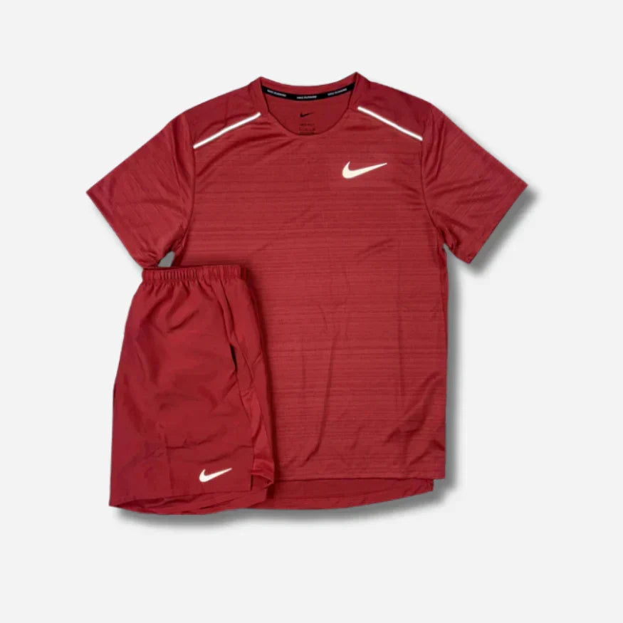 NK RUNNING Ensemble short/t-shirt running Rouge