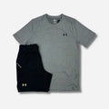 Ensemble short/t-shirt UA ARM gris