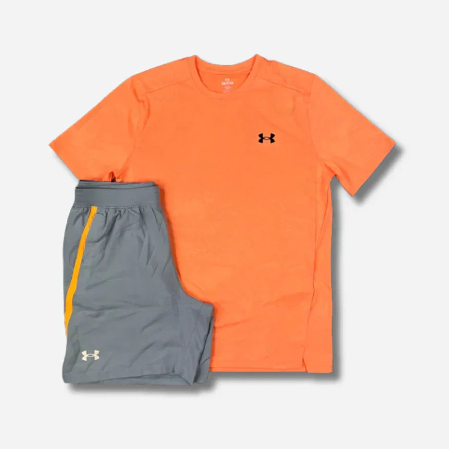 Ensemble short/t-shirt UA ARM orange