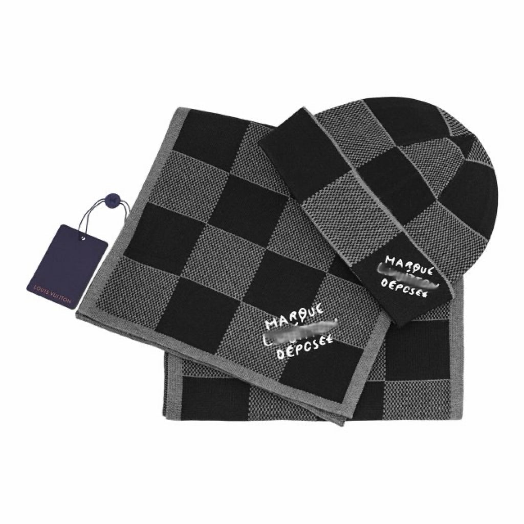 LTV Beanie & Scarf set - Black