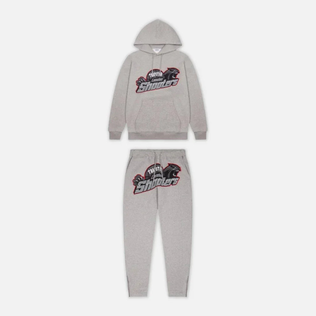 TRAPSTR Shooters Tracksuit - Grey/Red