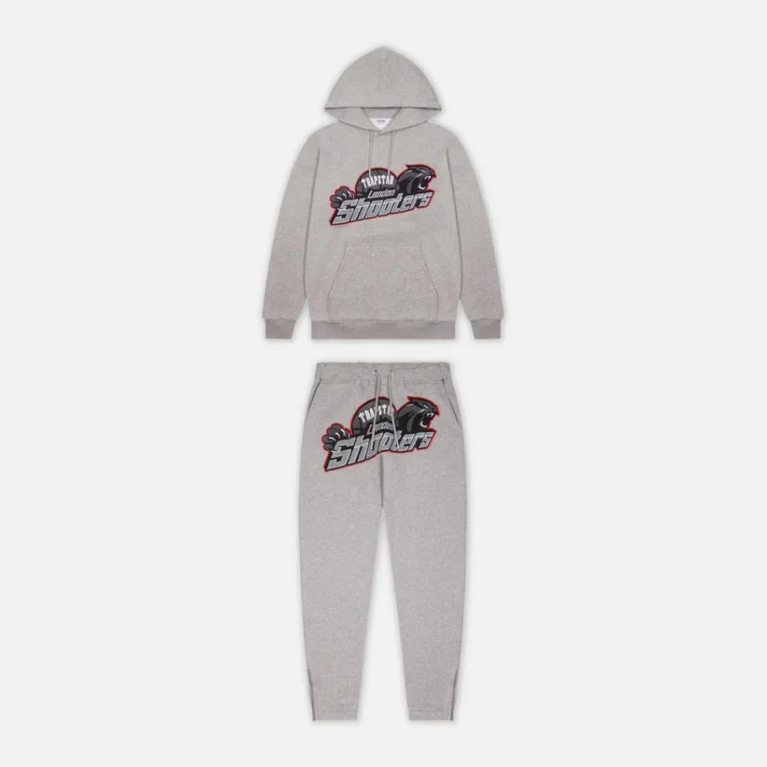 TRAPSTR Shooters Tracksuit - Grey/Red