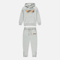 TRAPSTR Chenille Decoded Tracksuit - Grey/Orange