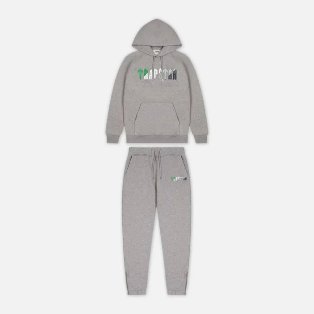 TRAPSTR Chenille Decoded Tracksuit - Grey/Green