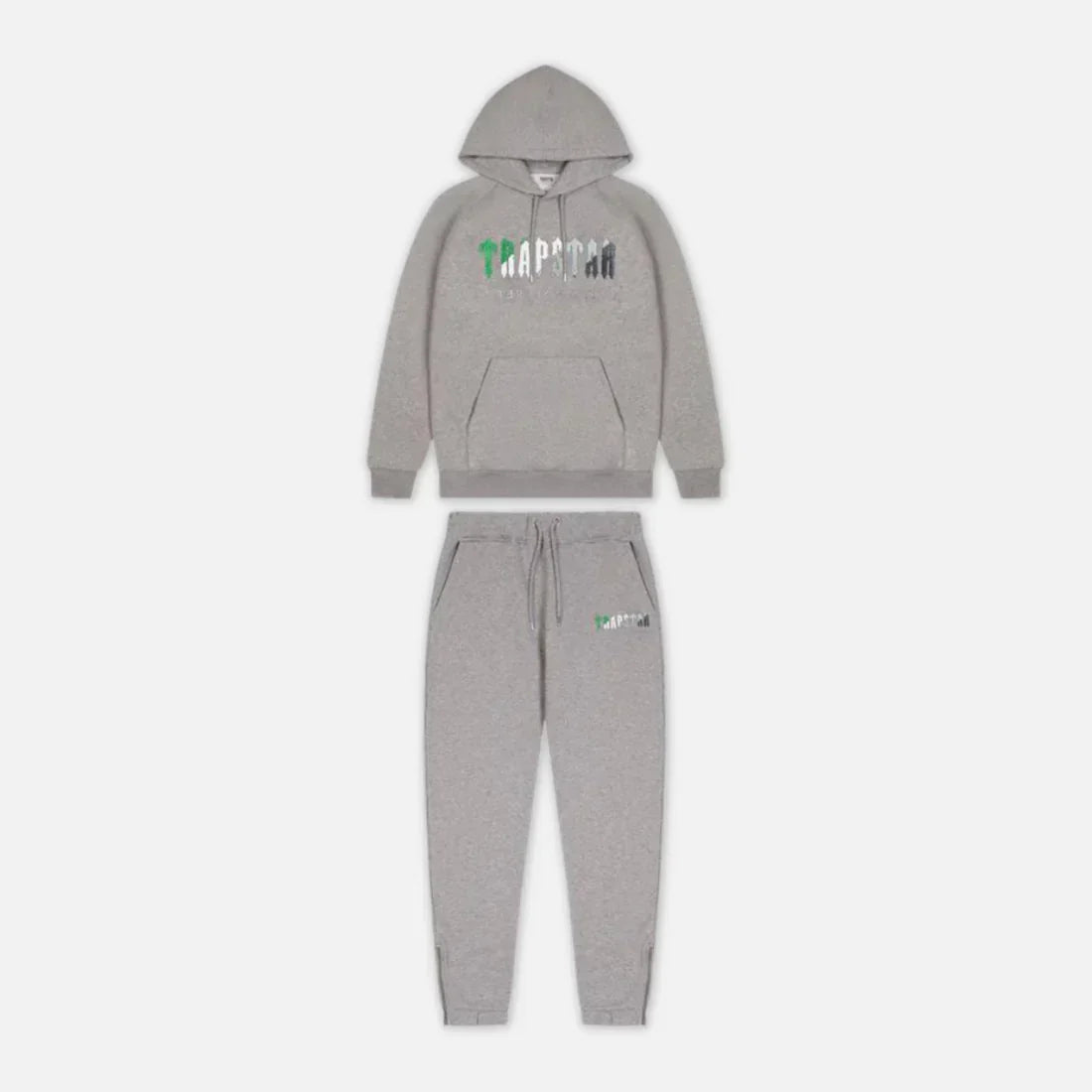 TRAPSTR Chenille Decoded Tracksuit - Grey/Green