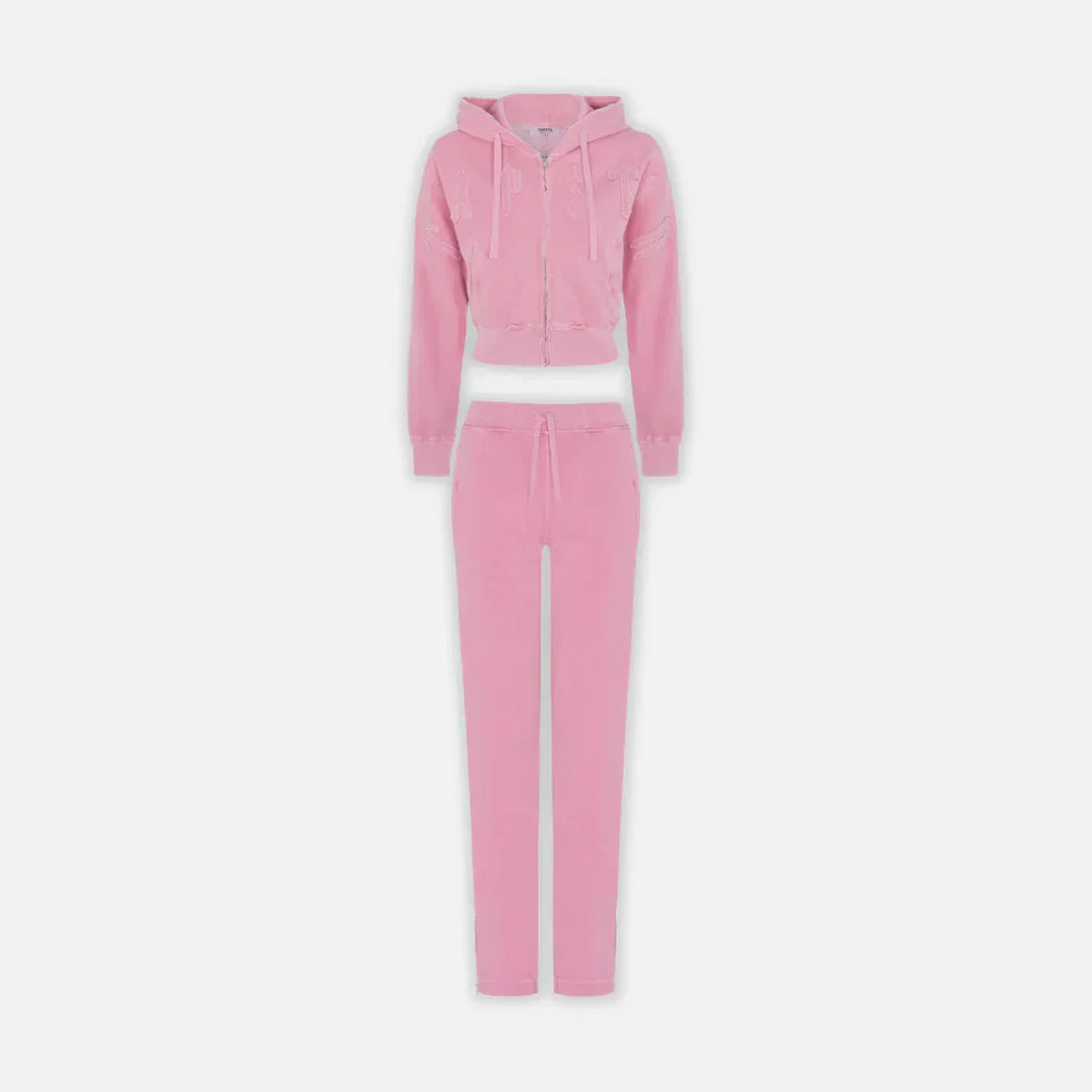 TRAPSTR Women’s Irongate Cropped Tracksuit - Pink