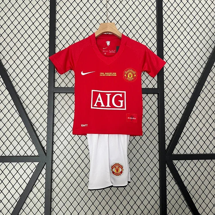 KIT ENFANT RÉTRO MANCHESTER UNITED 2008 - vue 1