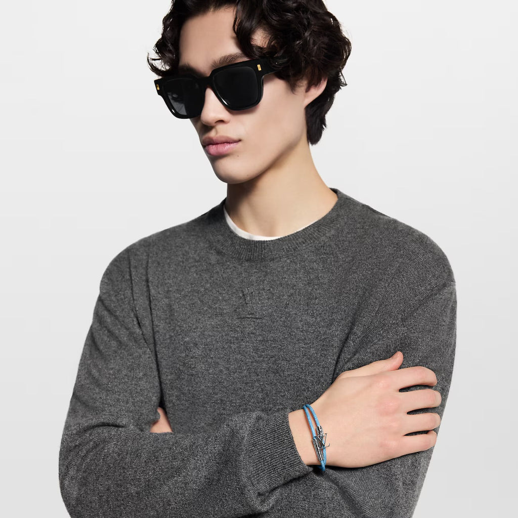 LV - Bracelet Monogram Double Tour Bleu