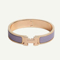 Hermès - Bracelet Clic H Lilas Or rose