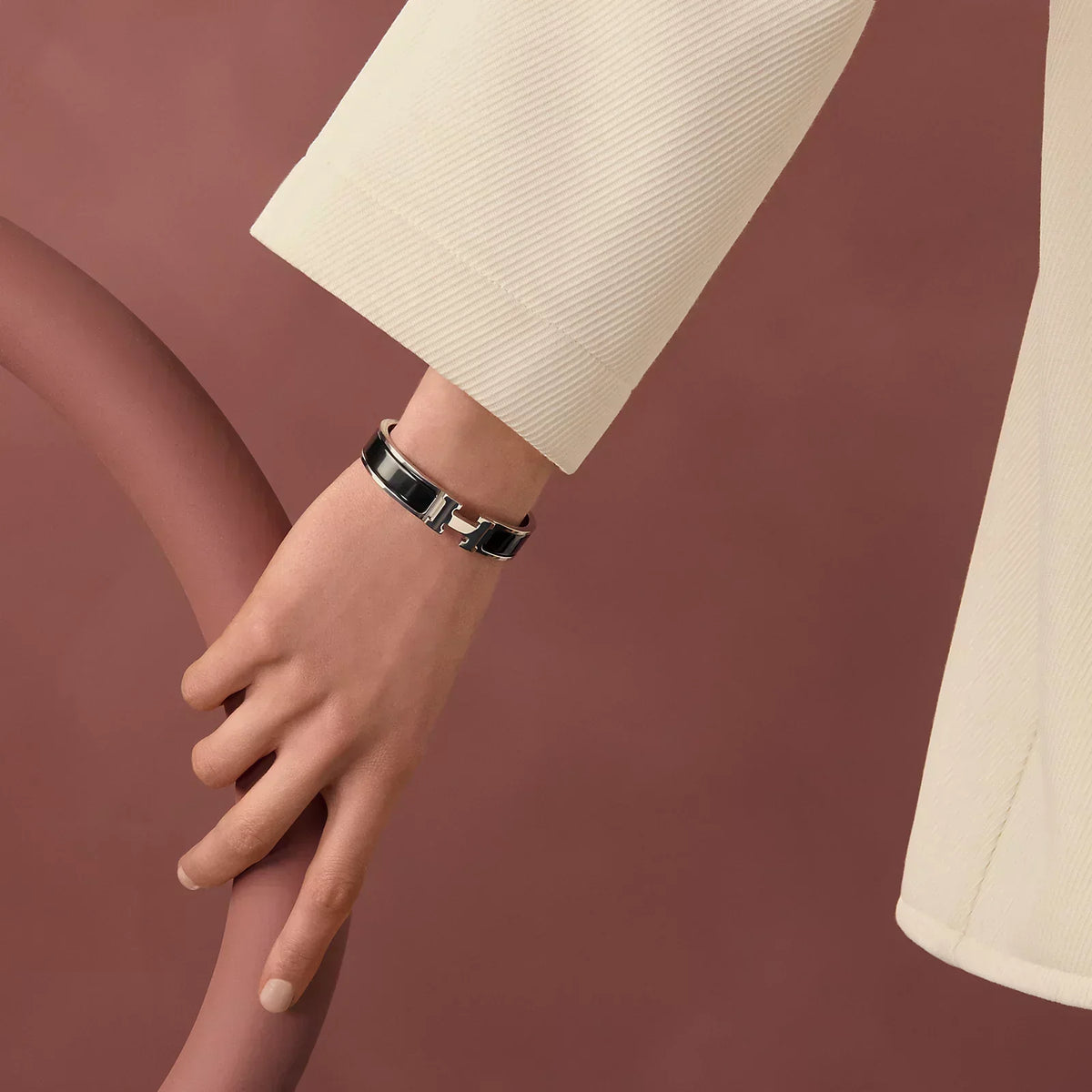 Hermès -  Clic H Bracelet Noir