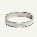 Hermès -  Clic H Bracelet Blanc