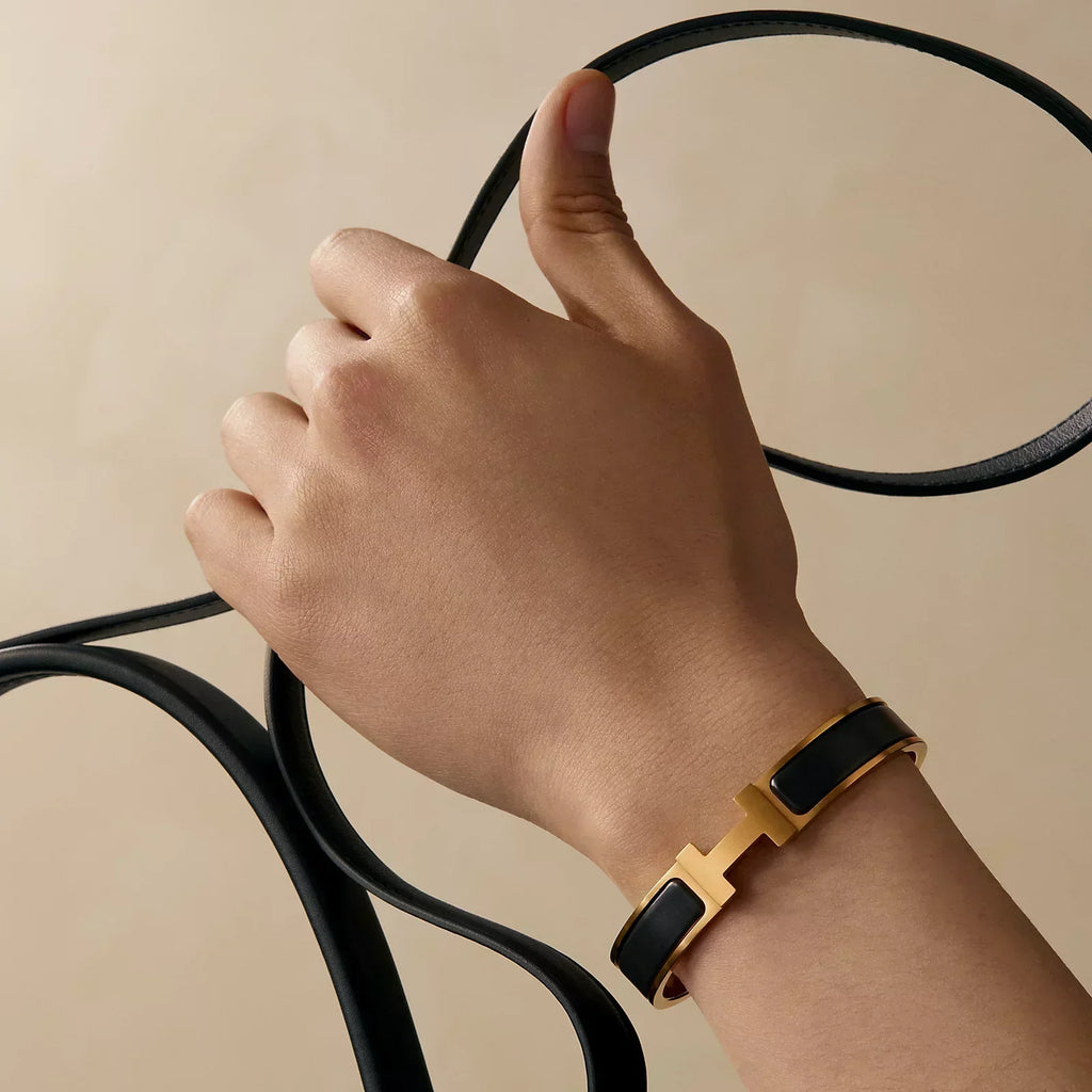 Hermès - Bracelet Clic HH Or Noir Mat