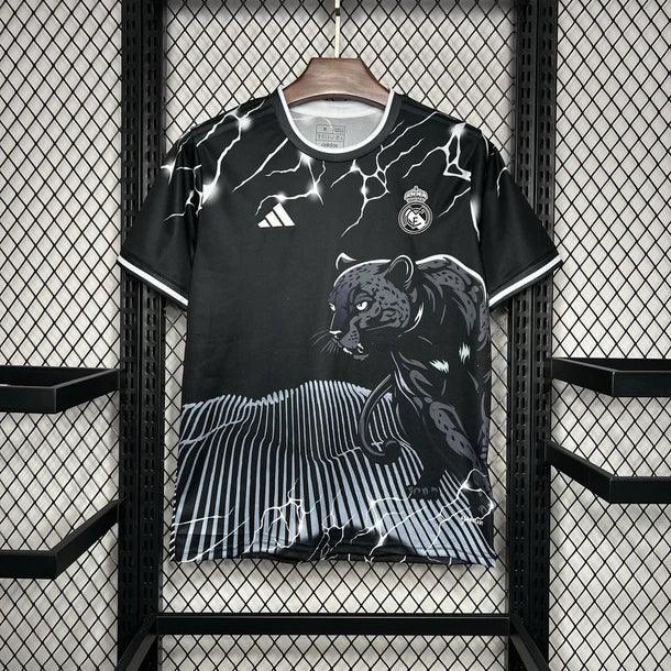 Maillot Real Madrid Noir & Gris Panther 2024/25 - vue 1