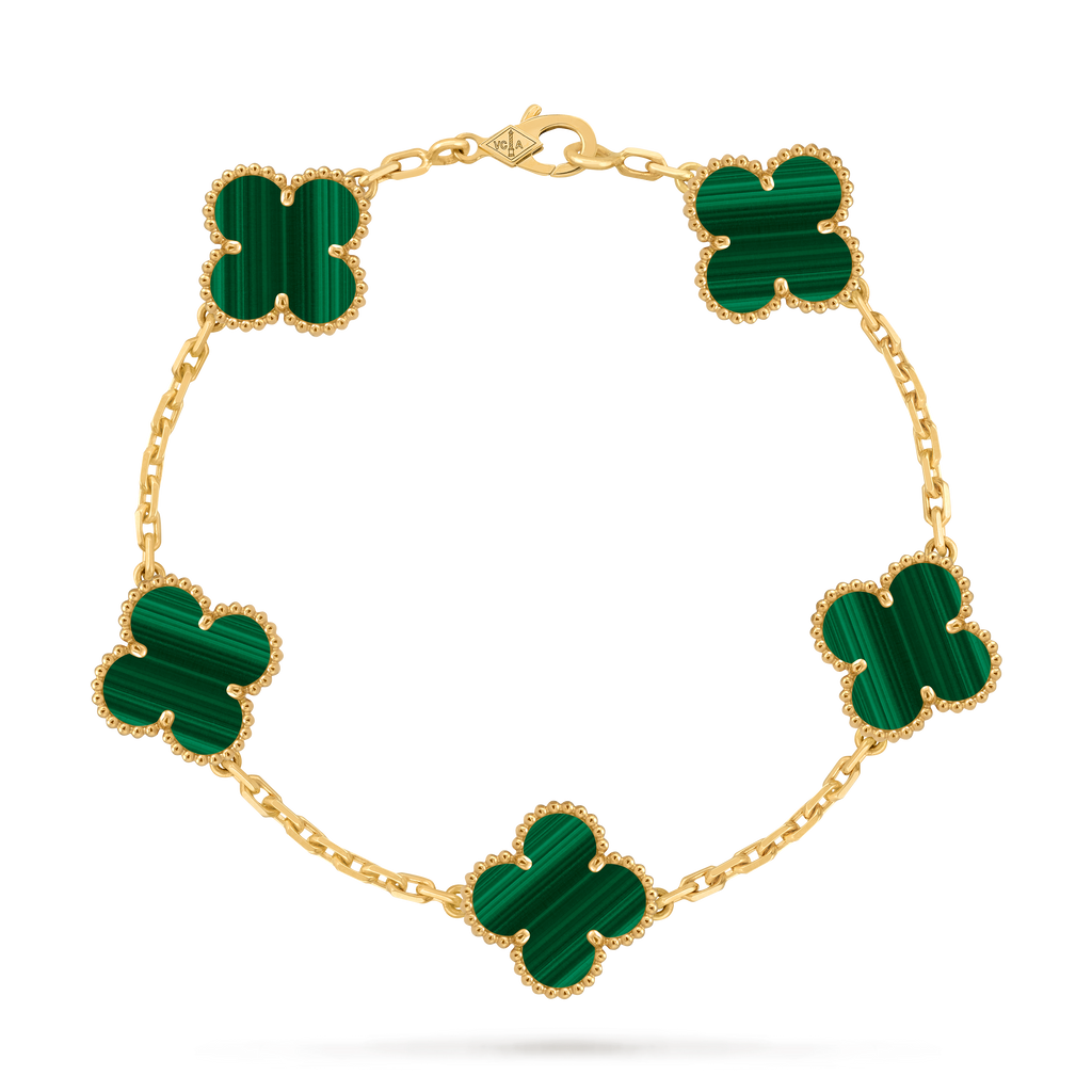 Van Cleef Vintage Alhambra 5 motifs Malachite