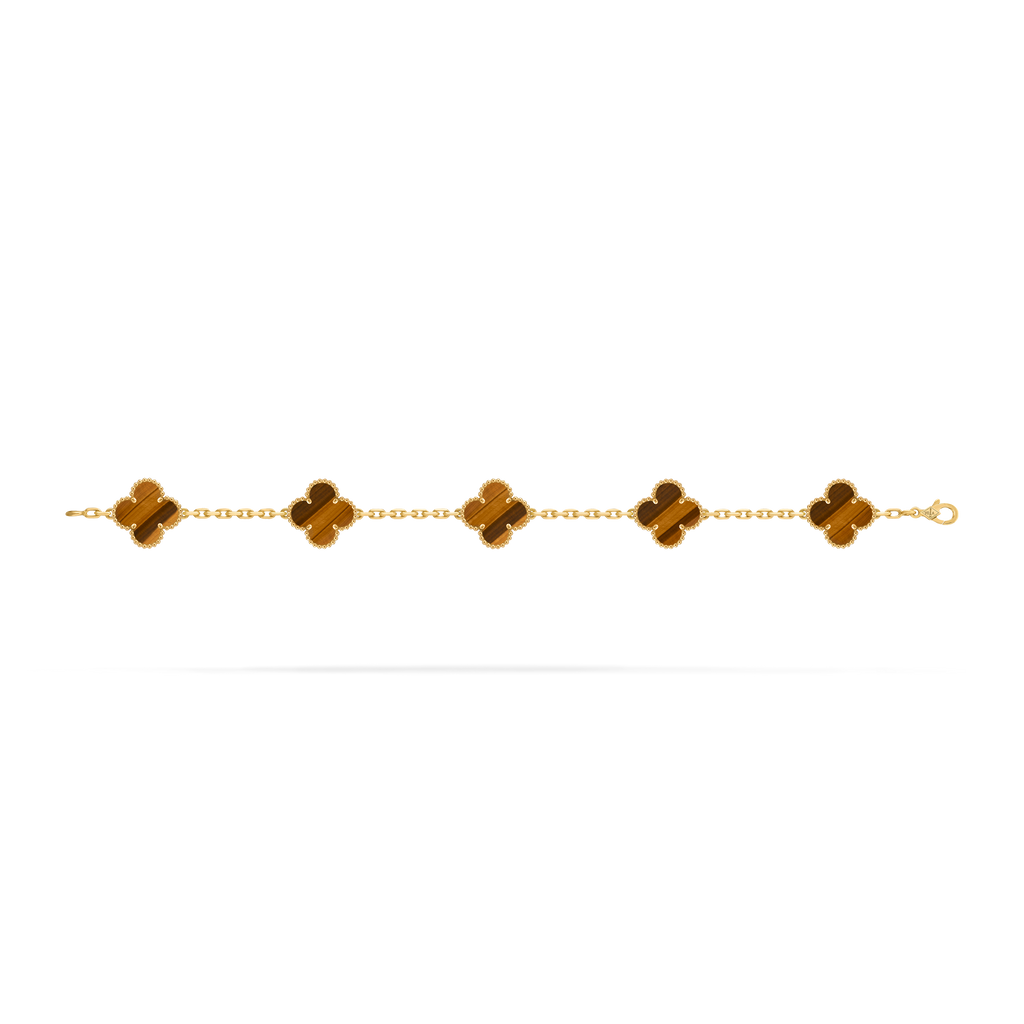 Van Cleef Vintage Alhambra 5 motifs Oeil de tigre