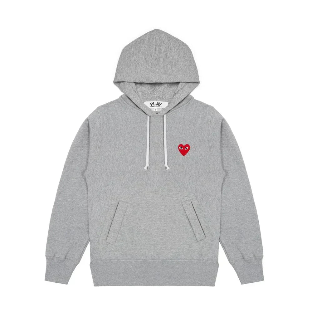 Comme des Garcons Play Red Heart Sweatshirt Grey