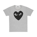 Comme des Garçons Play T-Shirt Black Heart Print Grey