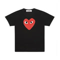 Comme des Garçons Play T-Shirt Big Red Heart Print Black