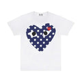 Comme des Garçons Play Blue Polka Dot Heart T-Shirt