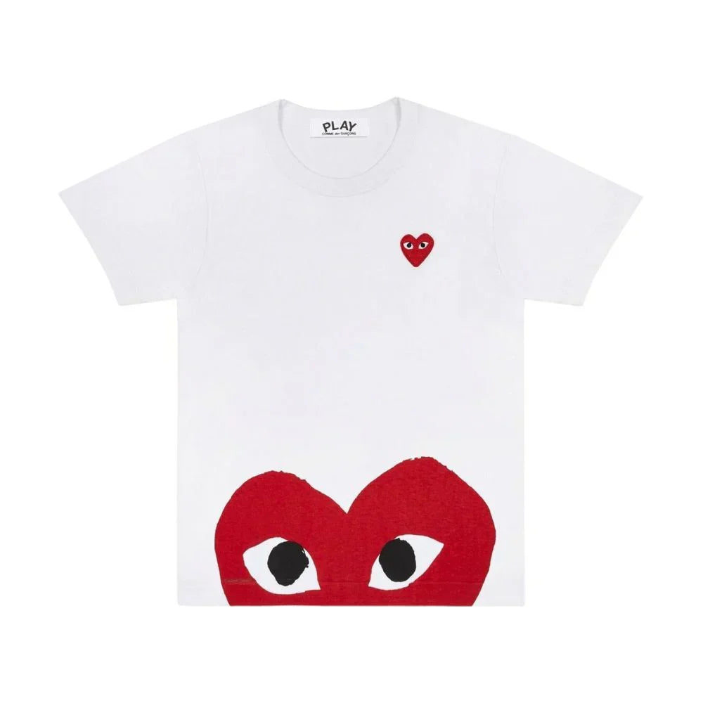 Comme des Garçons Play T-Shirt Red Half Heart White