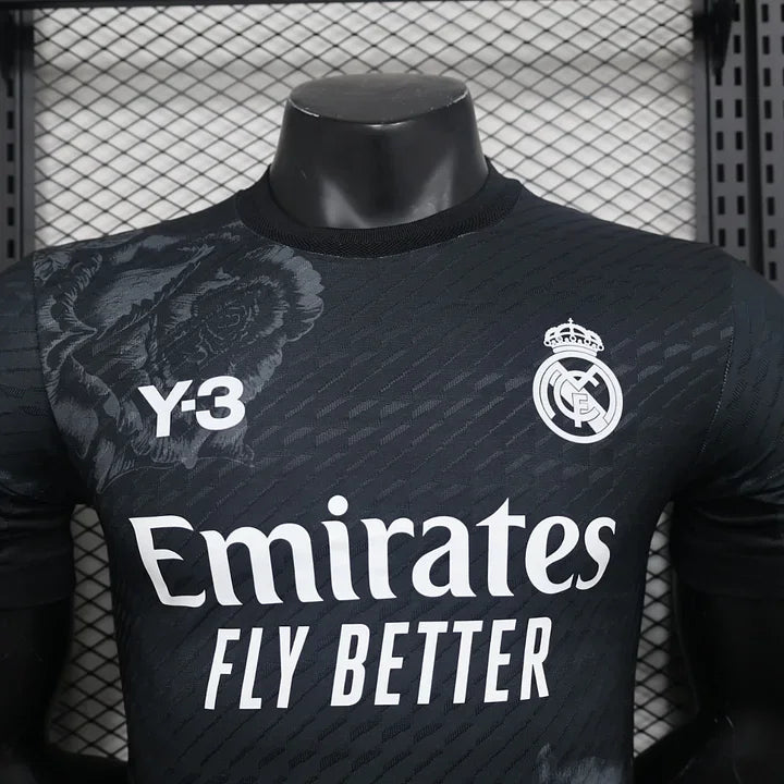 Maillot Real Madrid foot Y3 noir 2024 2025 - vue 2