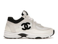 CH-NEL Low daim blanc/noir