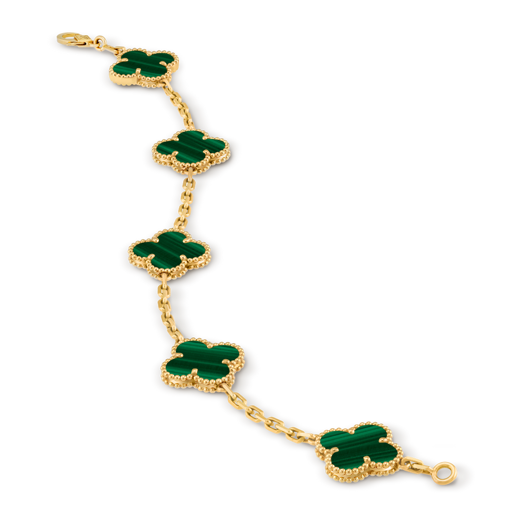 Van Cleef Vintage Alhambra 5 motifs Malachite