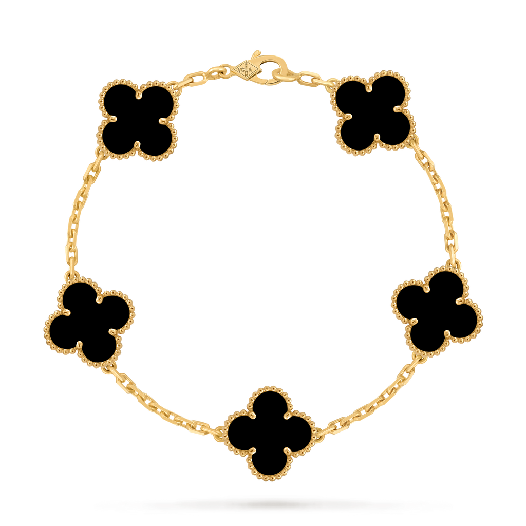 Van Cleef Vintage Alhambra 5 motifs Onyx