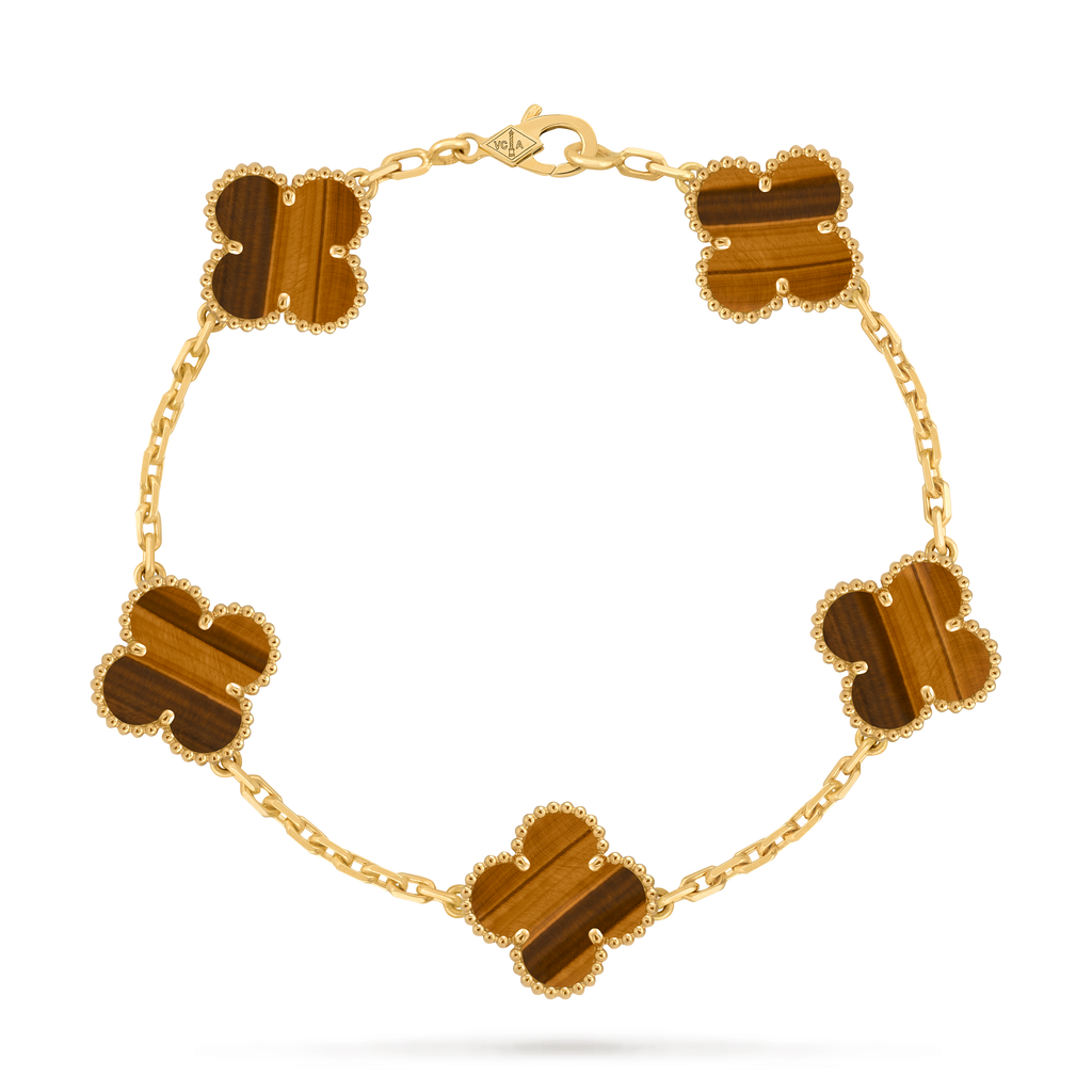 Van Cleef Vintage Alhambra 5 motifs Oeil de tigre