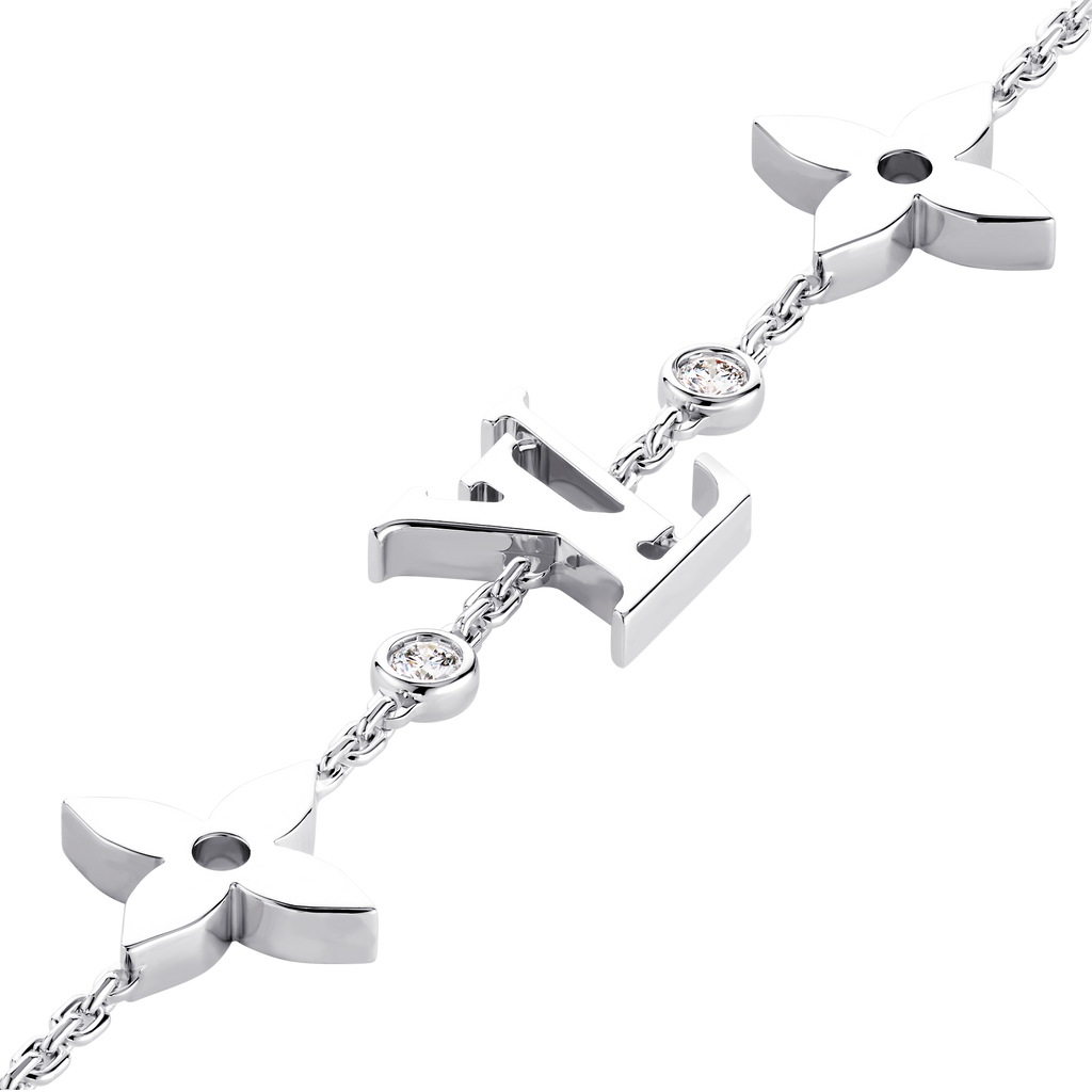 LV - Bracelet Monogram Blossom Or Blanc