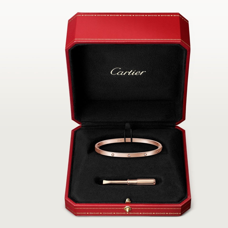 Cartier - Bracelet Love, 10 diamants Or Rose