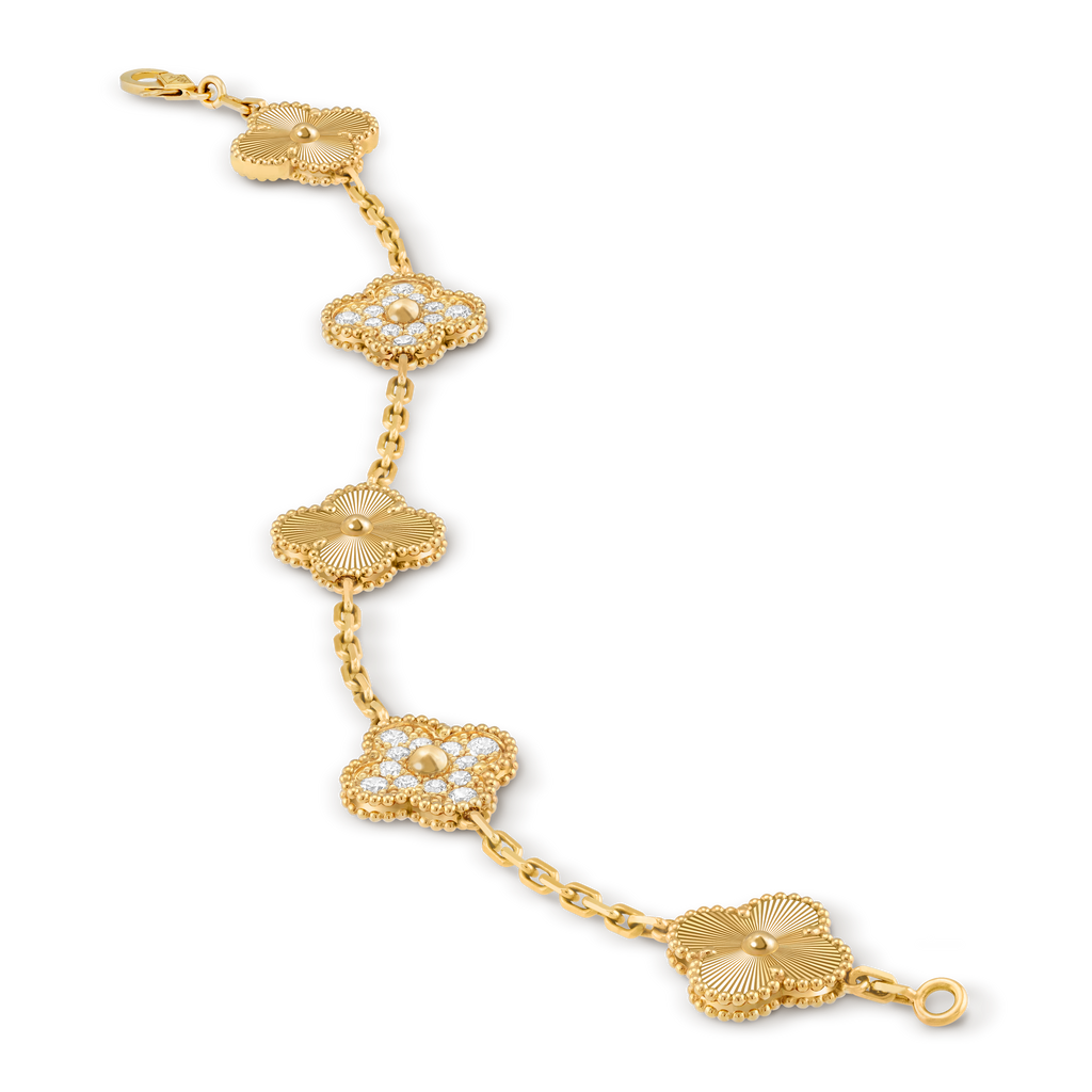 Van Cleef Vintage Alhambra 5 motifs Or jaune