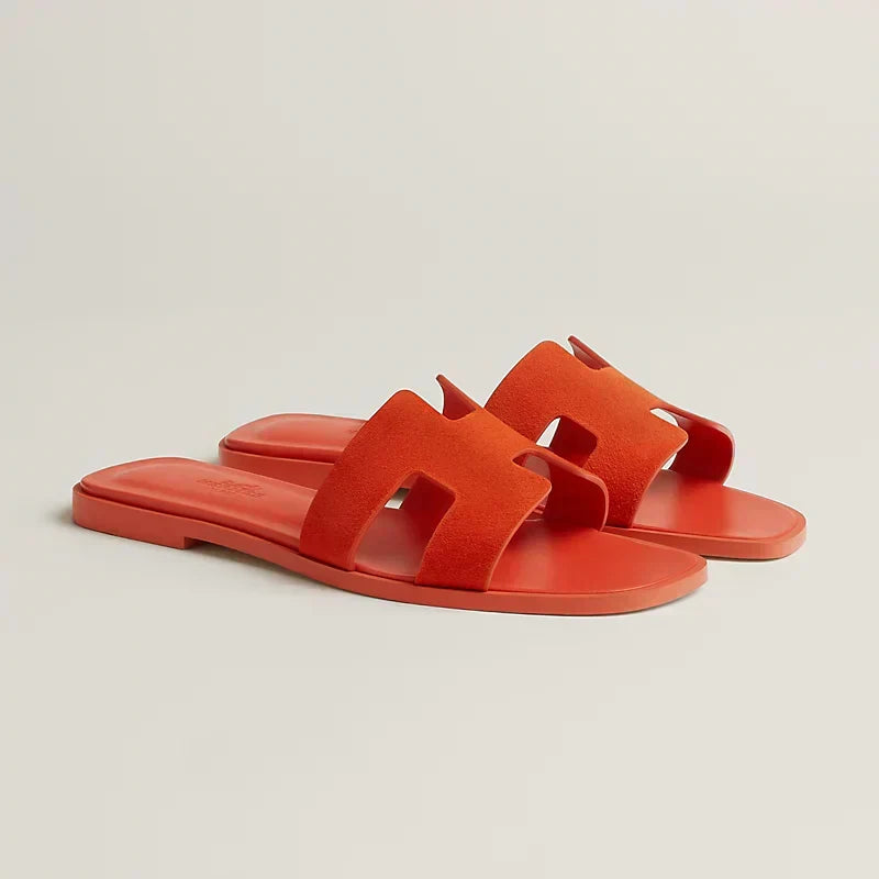 HR-MS - Claquettes Orange Corail - vue 1
